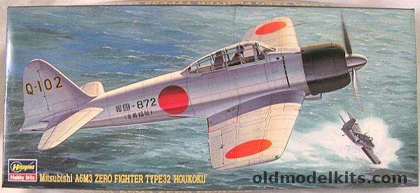 Hasegawa 1/72 A6M3 Zero Type 32 'Houkoku' -  2nd AG Buna New Guinea (2 aircraft) / Tainan AG Buna / 2nd AG Rabaul / 202 AG Koepang Timor Island, AP103 plastic model kit